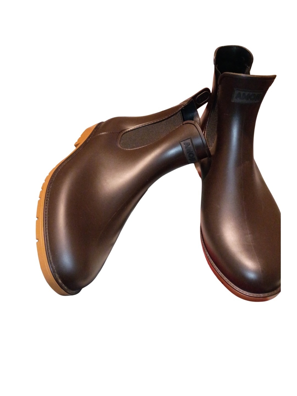 Amoji Unisex Ankle Chelsea Rain Short Rubber Boots Size 10.5 -11. Nwot. OBO